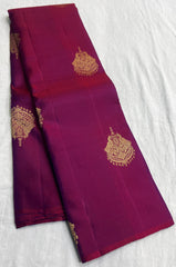 MAGENTA PINK BORDER COMBITION PURE KANCHI SILK S