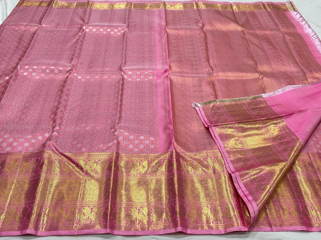 PINK KANCHI TISSUE SAREE