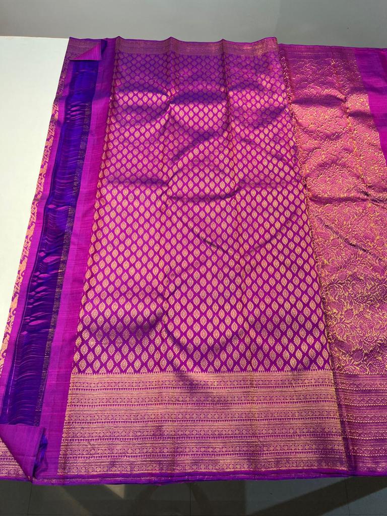 MAGENTA PINK KANCHI SAREE