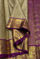 BROWN GOLD  KANCHI SAREE