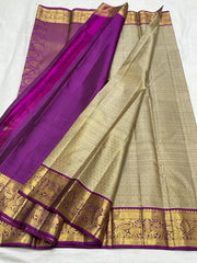 BROWN GOLD  KANCHI SAREE