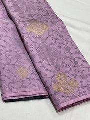 LILAC PINK BORDERLESS SAREE