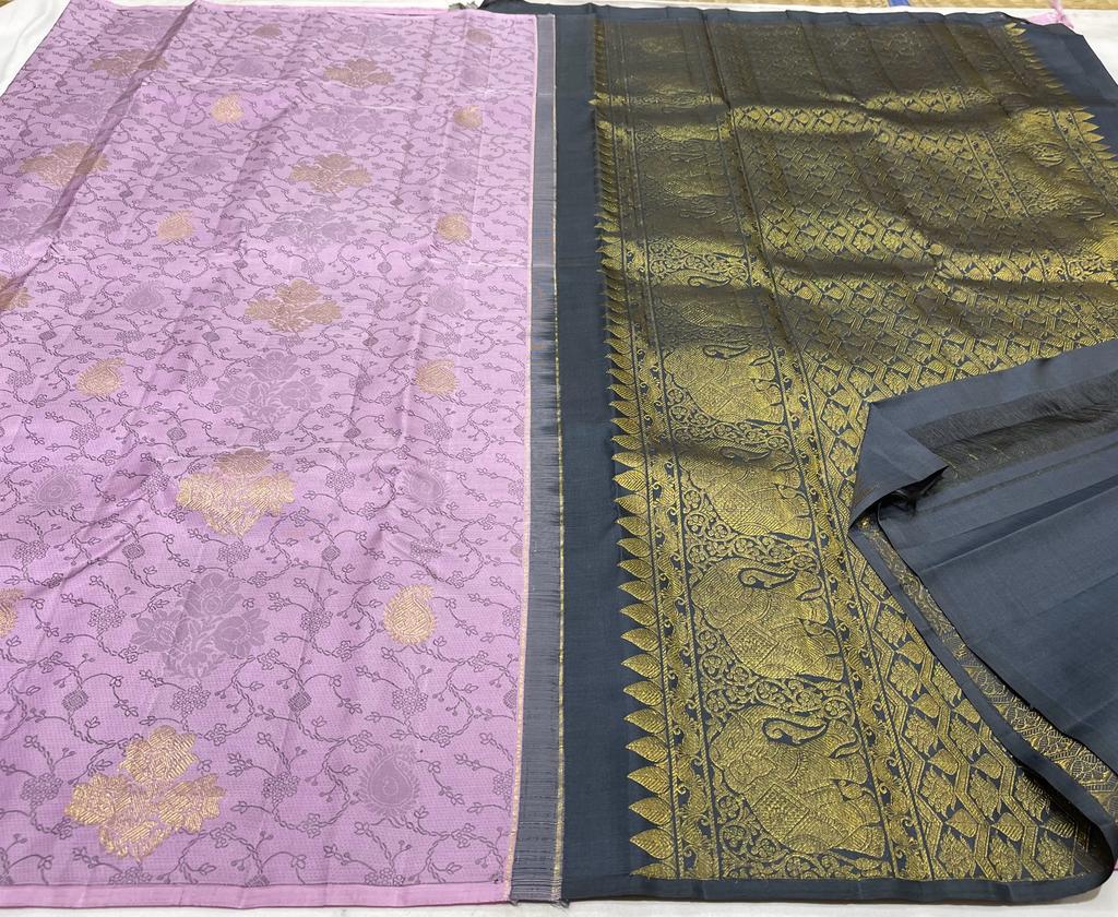 LILAC PINK BORDERLESS SAREE