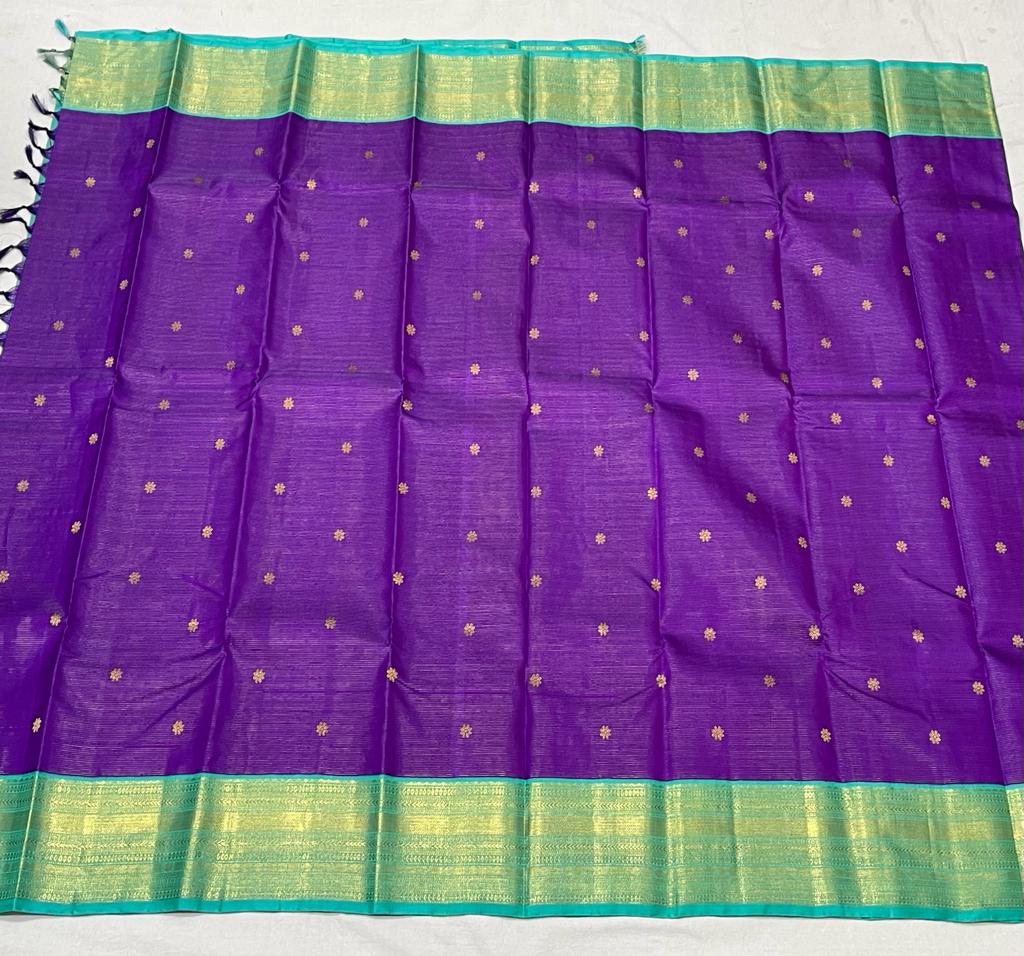 PURPLE / BLUE KANCHI SAREE