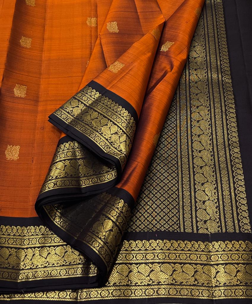 BROWN  KANCHI SAREE