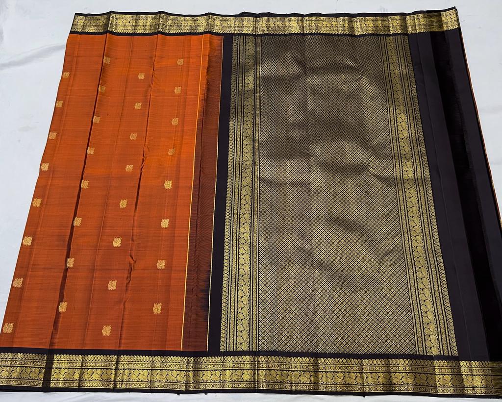 BROWN  KANCHI SAREE