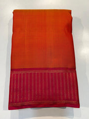 ORENGE AND PINK KANCHI SAREE