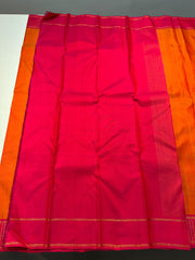 ORENGE AND PINK KANCHI SAREE