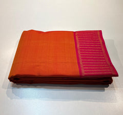 ORENGE AND PINK KANCHI SAREE