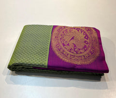 GREEN / MAGENTA KANCHI SAREE