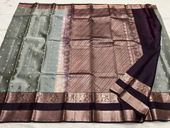 GREY / BROWN KANCHI SAREE