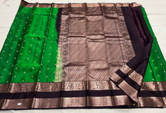 EMERALD GREEN KANCHI SAREE