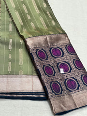 PISTA / GREEN KANCHI SAREE