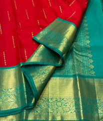 Red / Green Kanchi Silk Saree