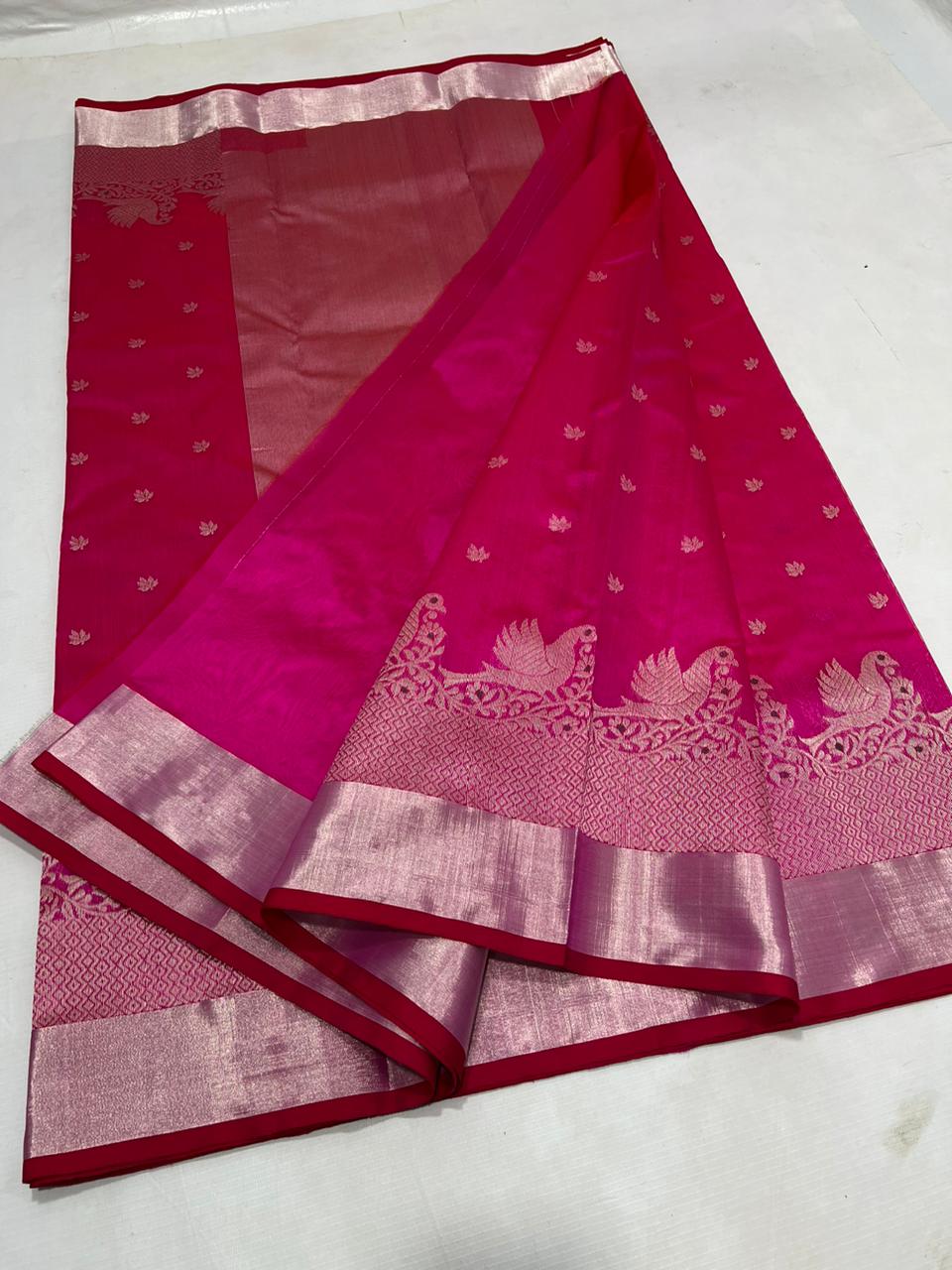 PINK CHANDERI SAREE