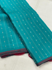 BLUE BORDERLESS SAREE