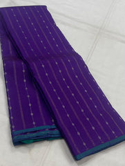 PURPLE BORDERLESS SAREE