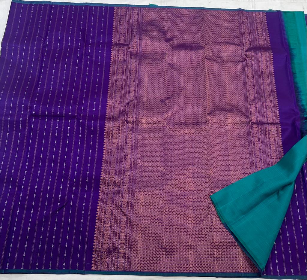 PURPLE BORDERLESS SAREE