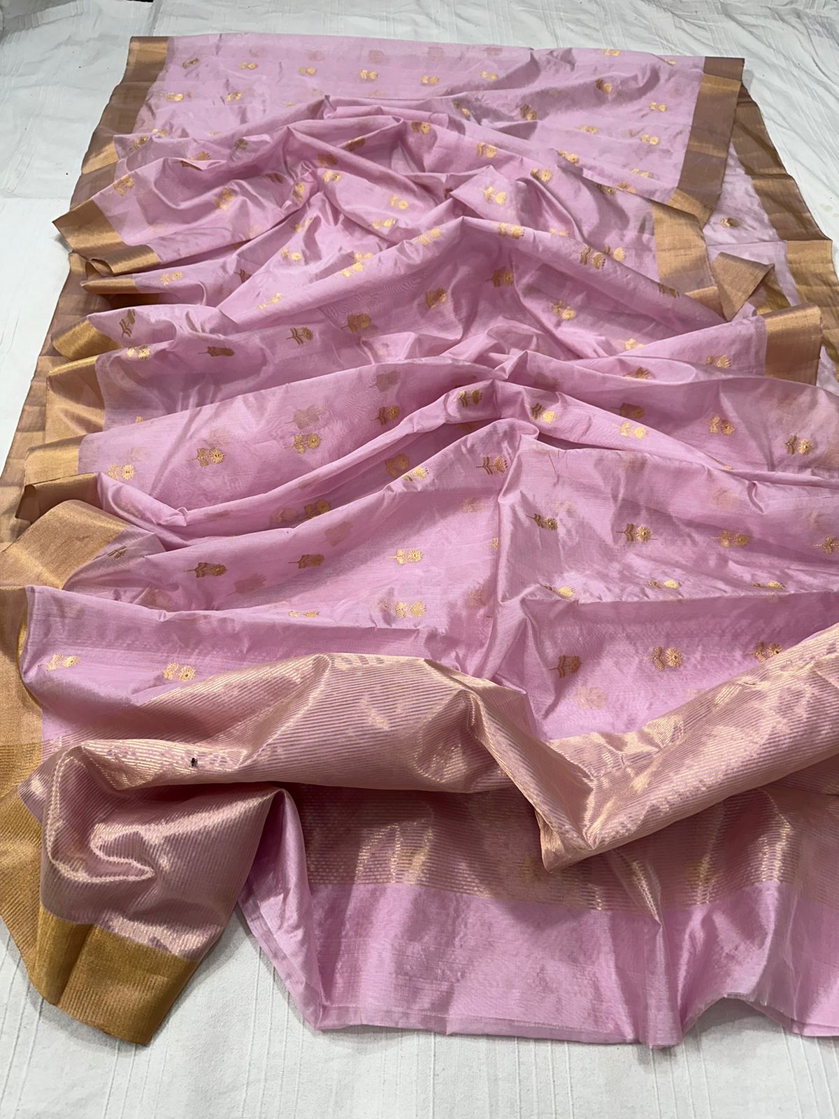 BABY PINK CHANDERI SAREE