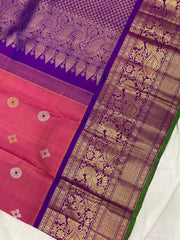 PINK / PURPLE  GADWAL PATTU SAREE