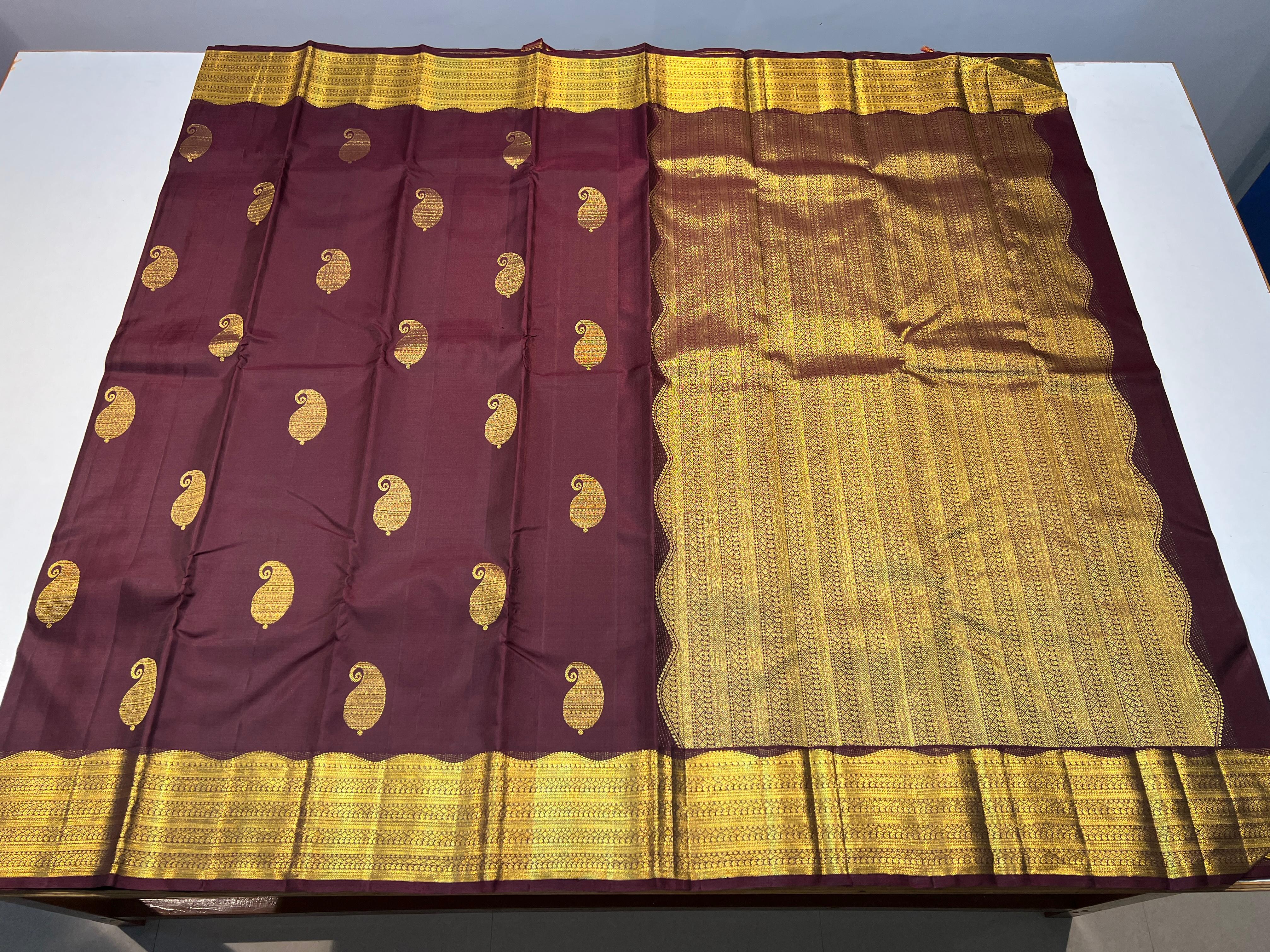 BROWN KANCHI SAREE