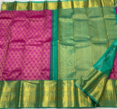 PINK / GREEN KANCHI SAREE