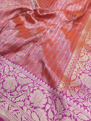 PINK / PEACH BANARASI SAREE