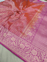 PINK / PEACH BANARASI SAREE