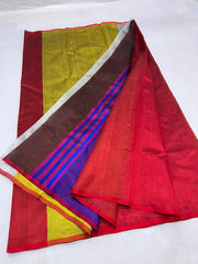 RED / YELLOW / COMBO  CHANDERI SAREE