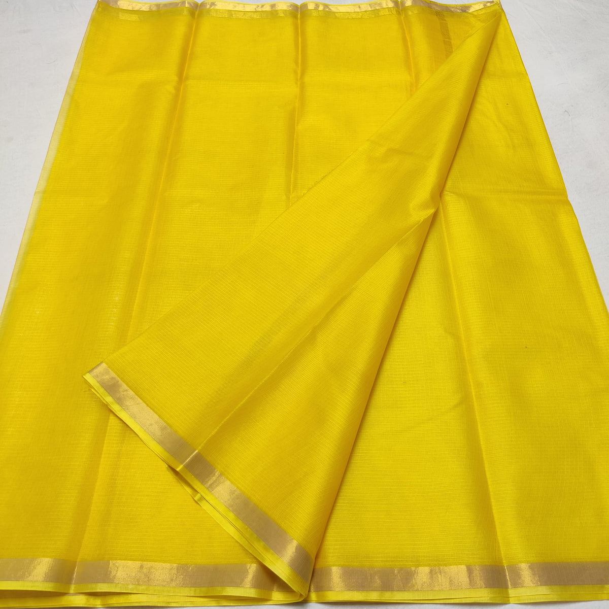 YELLOW DORIA PURE SILK KOTA