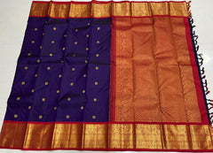 DARK PURPLE / RED KANCHI SAREE