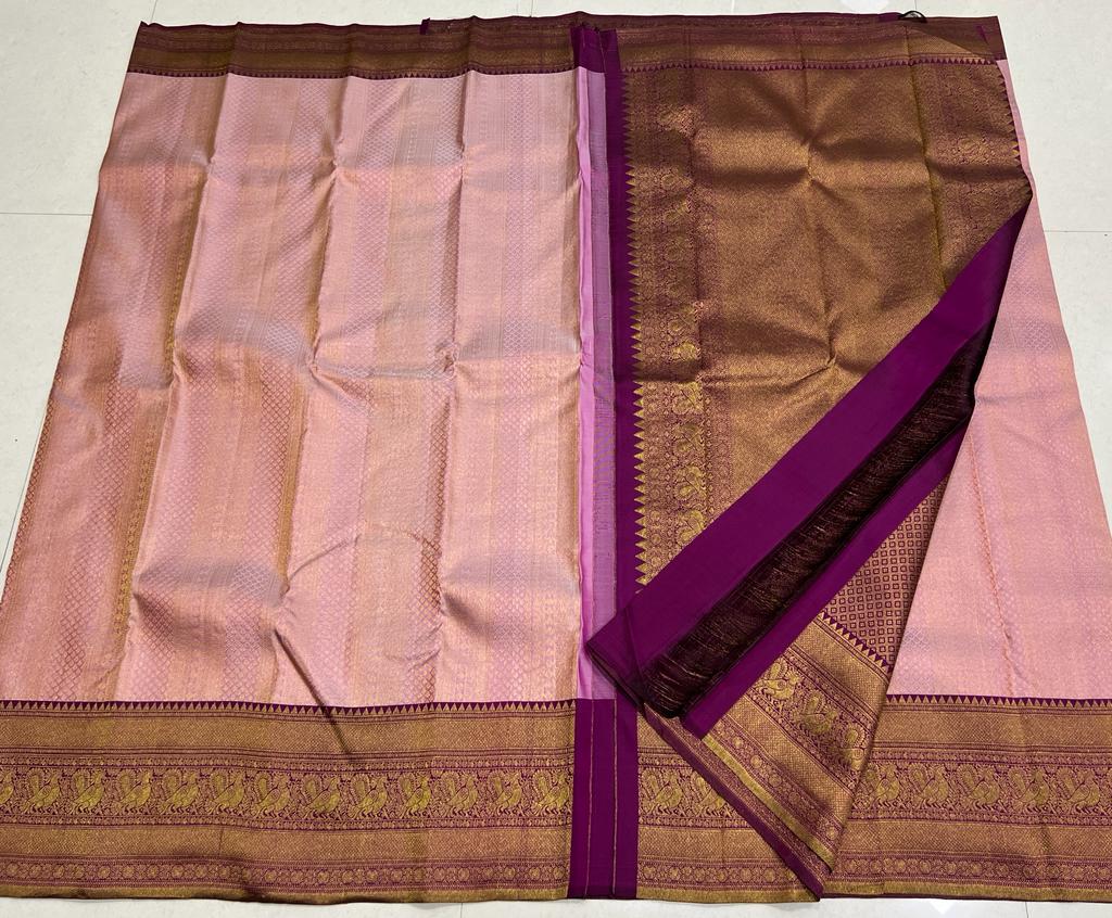 BABY PINK / MAGENTA PINK KANCHI SAREE