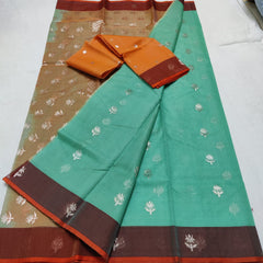 MINT GREEN PURE ZARI KOTA SAREE