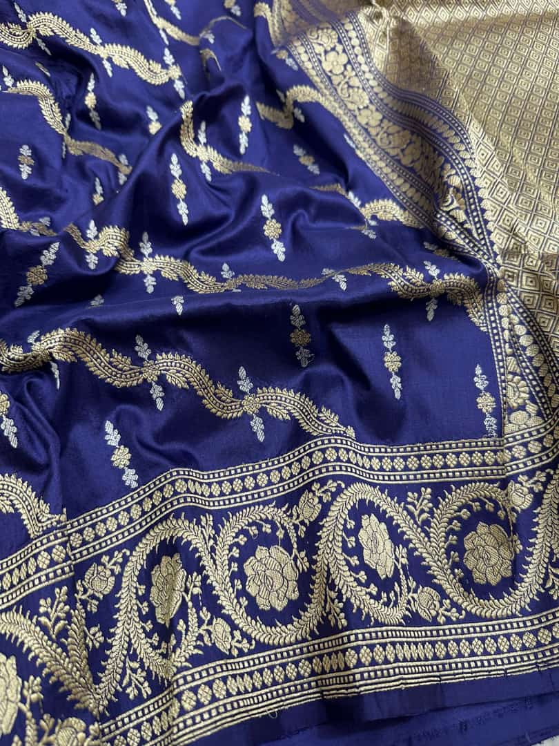 ROYAL BLUE BANARASI SAREE