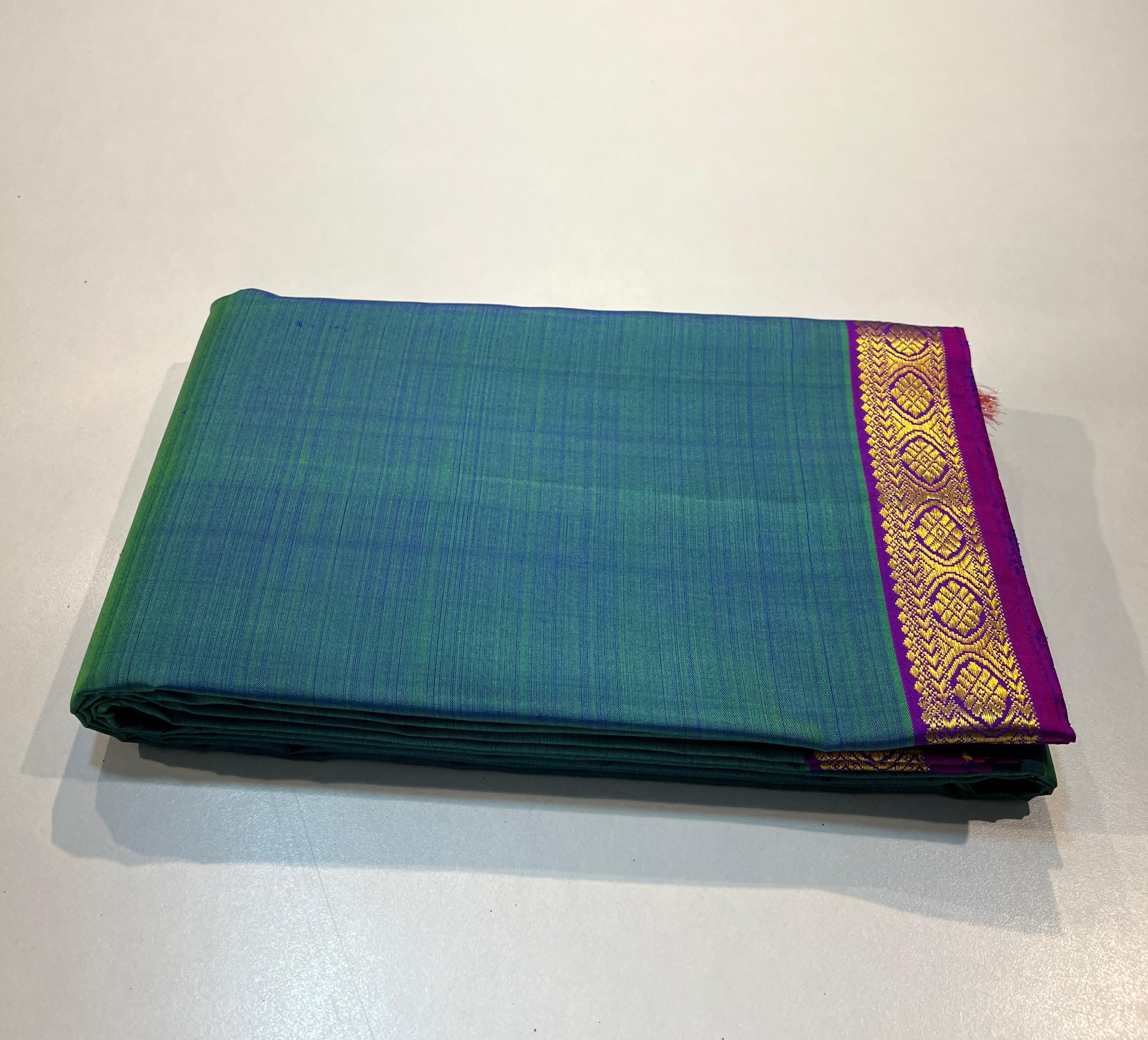 BLUE PURE SILK KANCHI SAREE