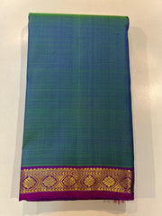 BLUE PURE SILK KANCHI SAREE