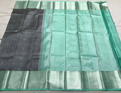 BROWN GREY / GREEN KANCHI SAREE