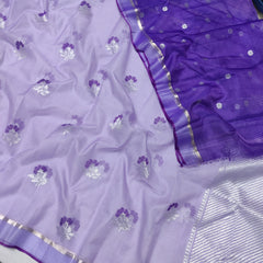 LAVENDER PURE ZARI KOTA SAREE