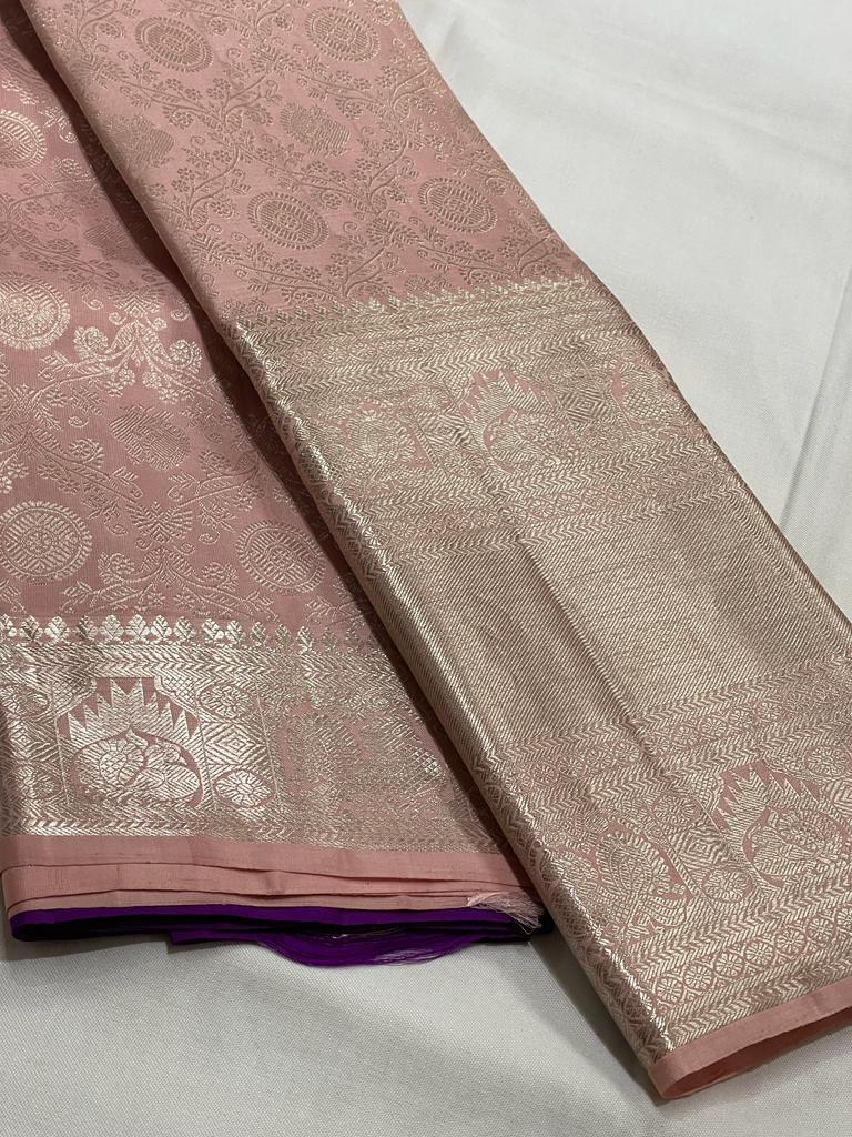 PEACH / PURPLE KANCHI SAREE