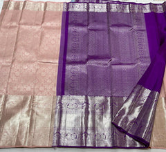 PEACH / PURPLE KANCHI SAREE