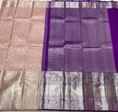 PEACH / PURPLE KANCHI SAREE