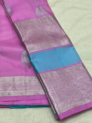 PINK / BLUE KANCHI SAREE