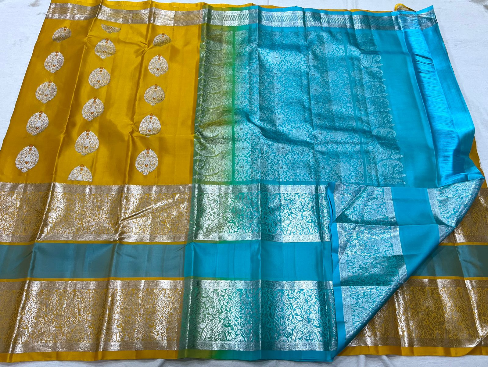 YELLOW KANCHI SAREE