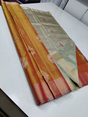 MUSTARD YELLOW SOFT SAREES