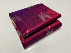 MAROON CHANDERI SAREE