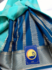 BLUE STRIPS MYSORE SILK SAREE