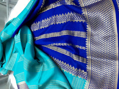 BLUE STRIPS MYSORE SILK SAREE