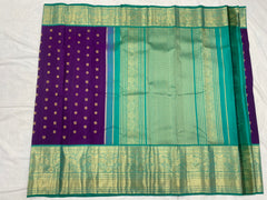 PURPLE / BLUE GADWAL PATTU SAREE