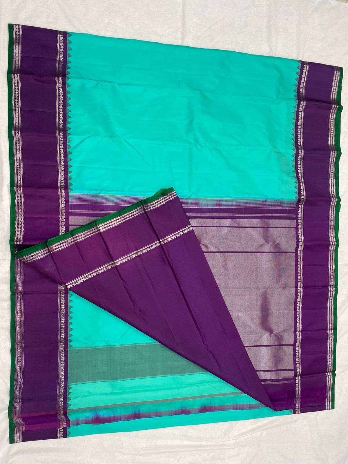 BLUE / PURPLE GADWAL PATTU SAREE