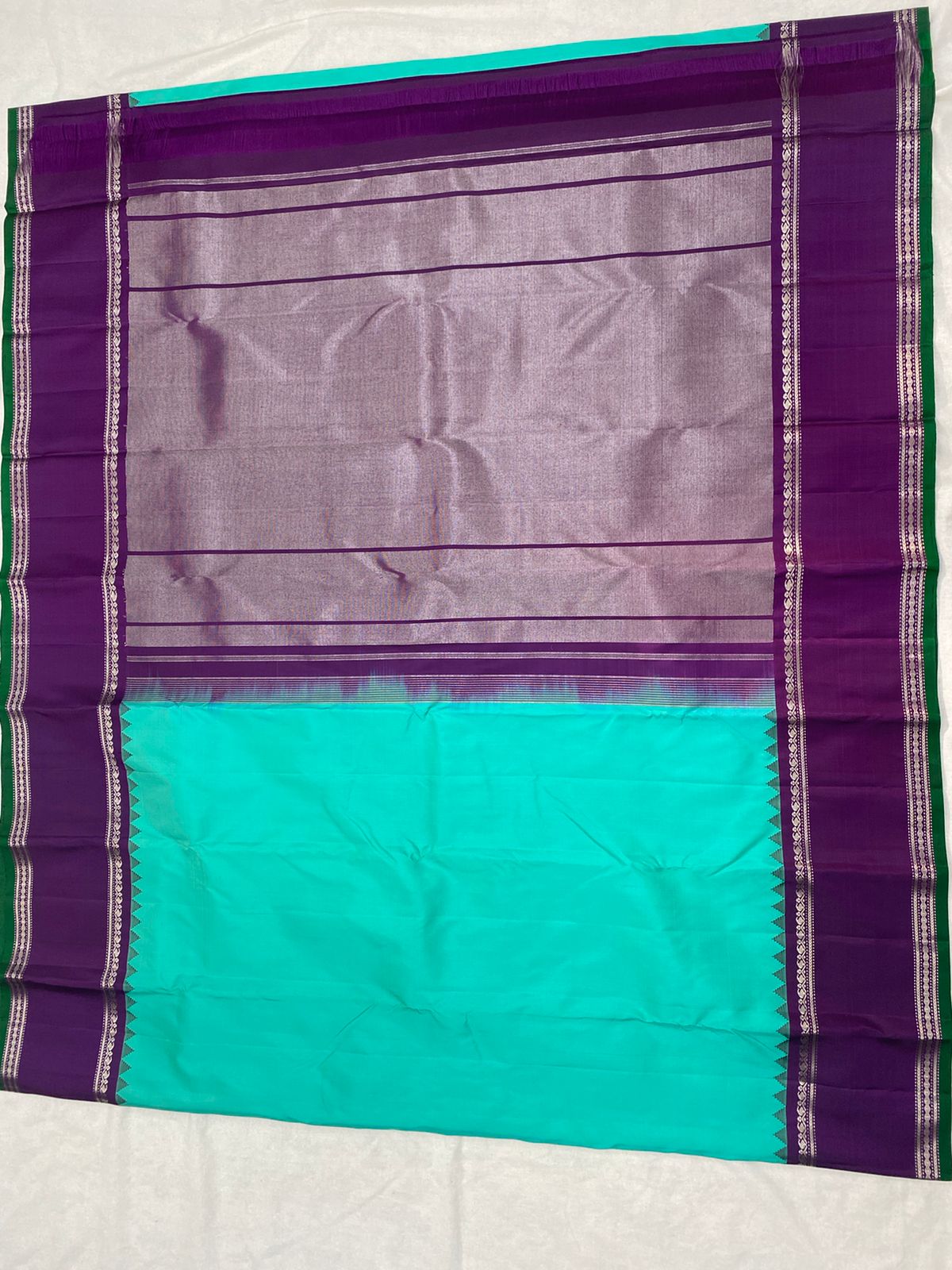 BLUE / PURPLE GADWAL PATTU SAREE